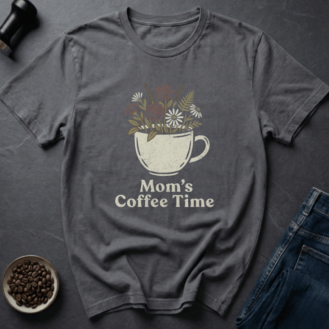 Coffee graphic Mom’s Coffee T-Shirt in Dark Chocolate / S by Caffeine Dept