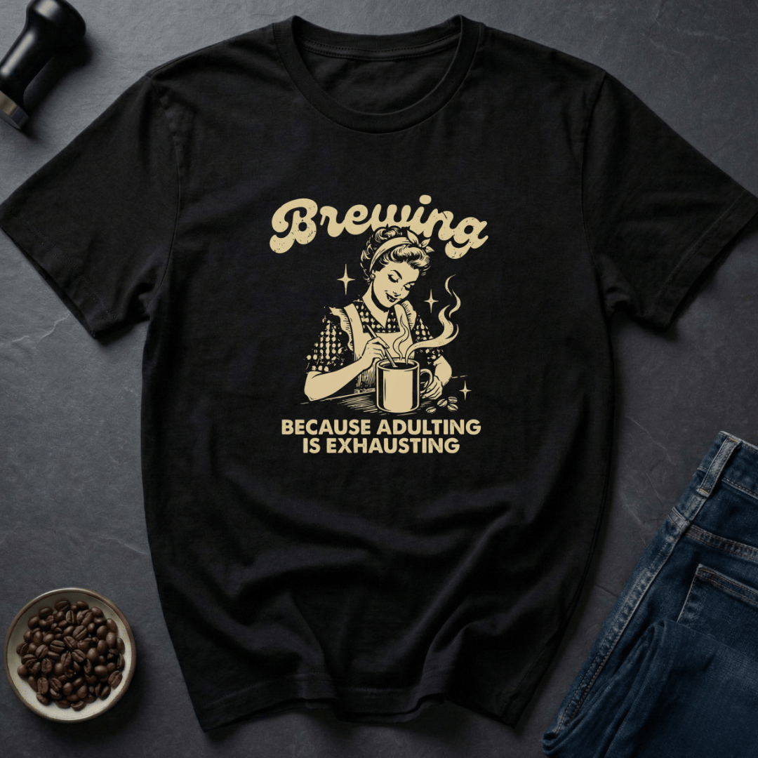 Coffee graphic Mom Survivalist T-Shirt in Black / S by Caffeine Dept