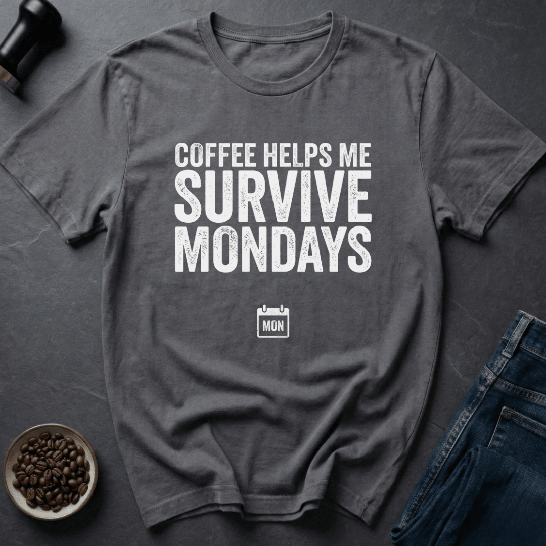 Coffee graphic Monday Fuel T-Shirt in Navy / S by Caffeine Dept