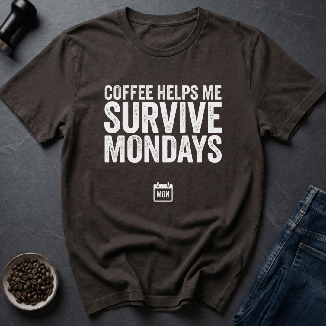 Coffee graphic Monday Fuel T-Shirt in Navy / S by Caffeine Dept