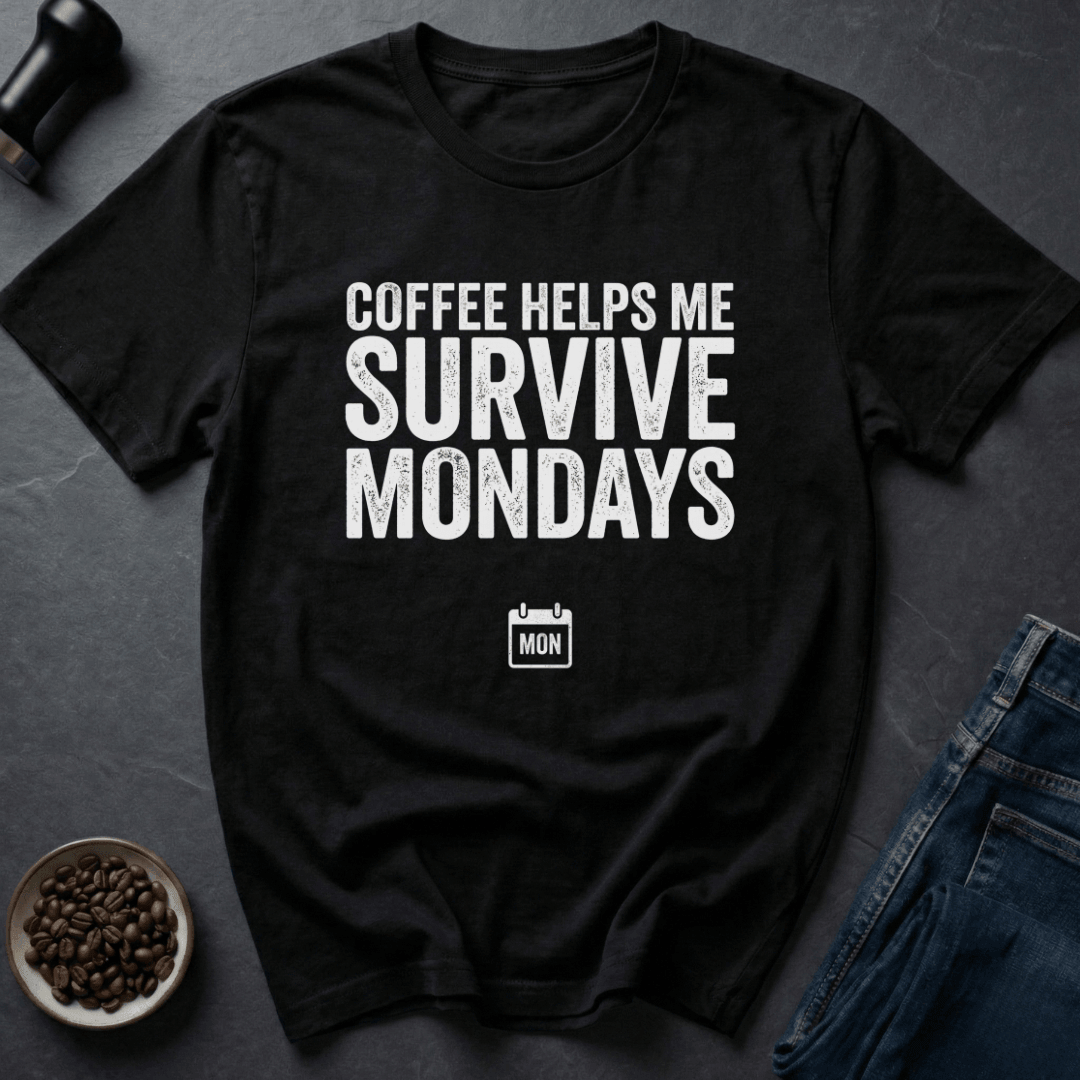 Coffee graphic Monday Fuel T-Shirt in Navy / S by Caffeine Dept