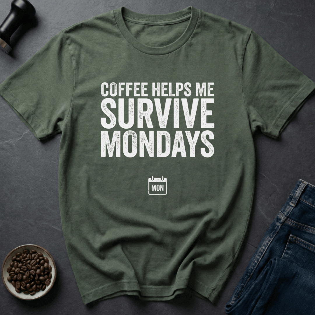 Coffee graphic Monday Fuel T-Shirt in Navy / S by Caffeine Dept