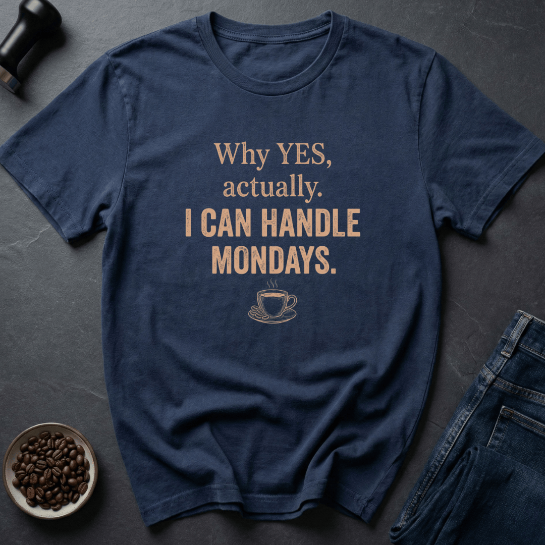 Coffee graphic Monday Survivor T-Shirt in Navy / S by Caffeine Dept