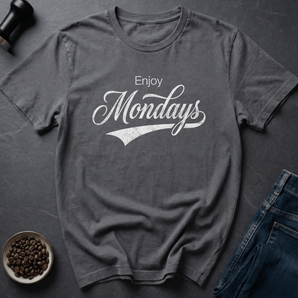 Coffee graphic Monday Survivor T-Shirt in Charcoal / S by Caffeine Dept