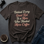 Coffee graphic More Coffee Mom T-Shirt in Black / S by Caffeine Dept