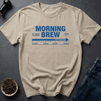 Coffee graphic Morning Brew T-Shirt in Light Blue / S by Caffeine Dept