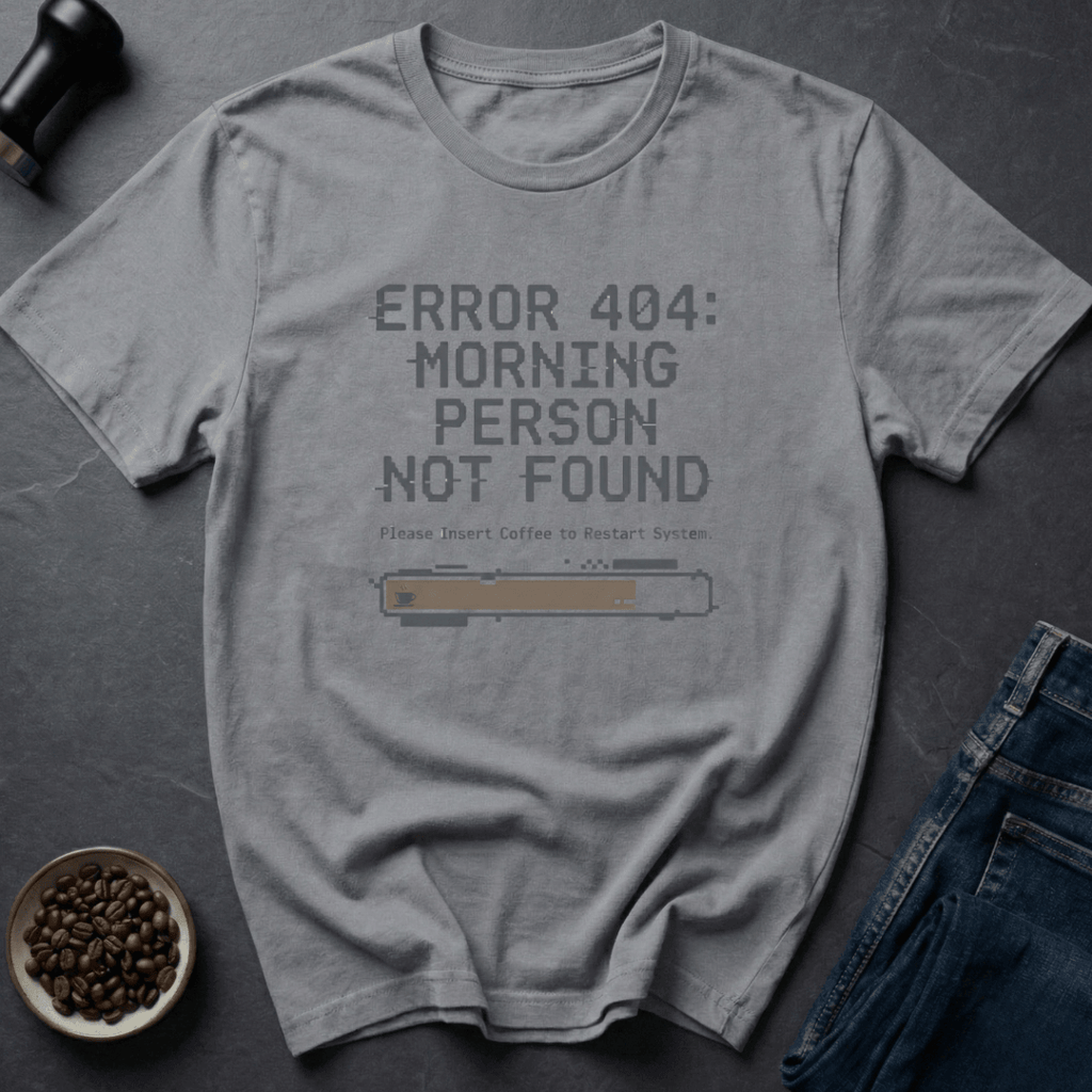 Coffee graphic Morning Error T-Shirt in White / S by Caffeine Dept