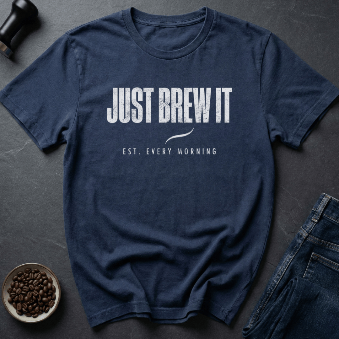 Coffee graphic Morning Fuel T-Shirt in Navy / S by Caffeine Dept