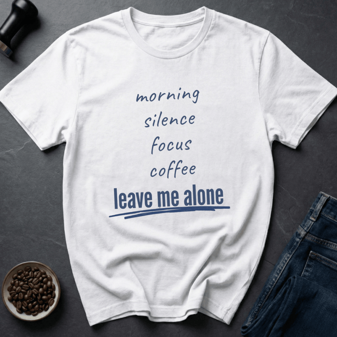 Coffee graphic Morning Mode T-Shirt in White / S by Caffeine Dept