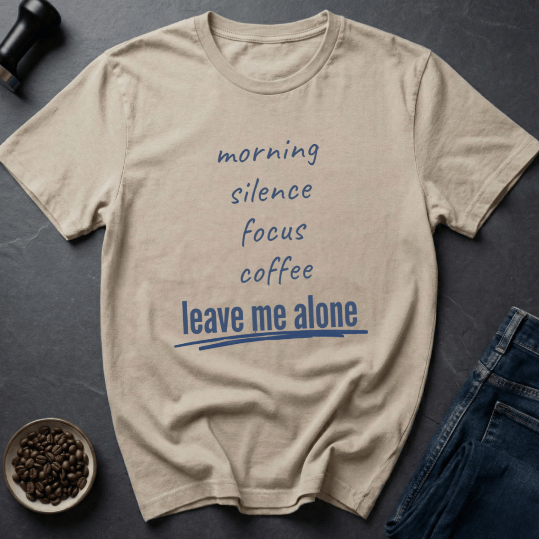 Coffee graphic Morning Mode T-Shirt in White / S by Caffeine Dept