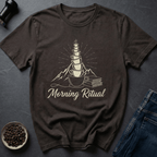 Coffee graphic Morning Ritual T-Shirt in Dark Chocolate / S by Caffeine Dept
