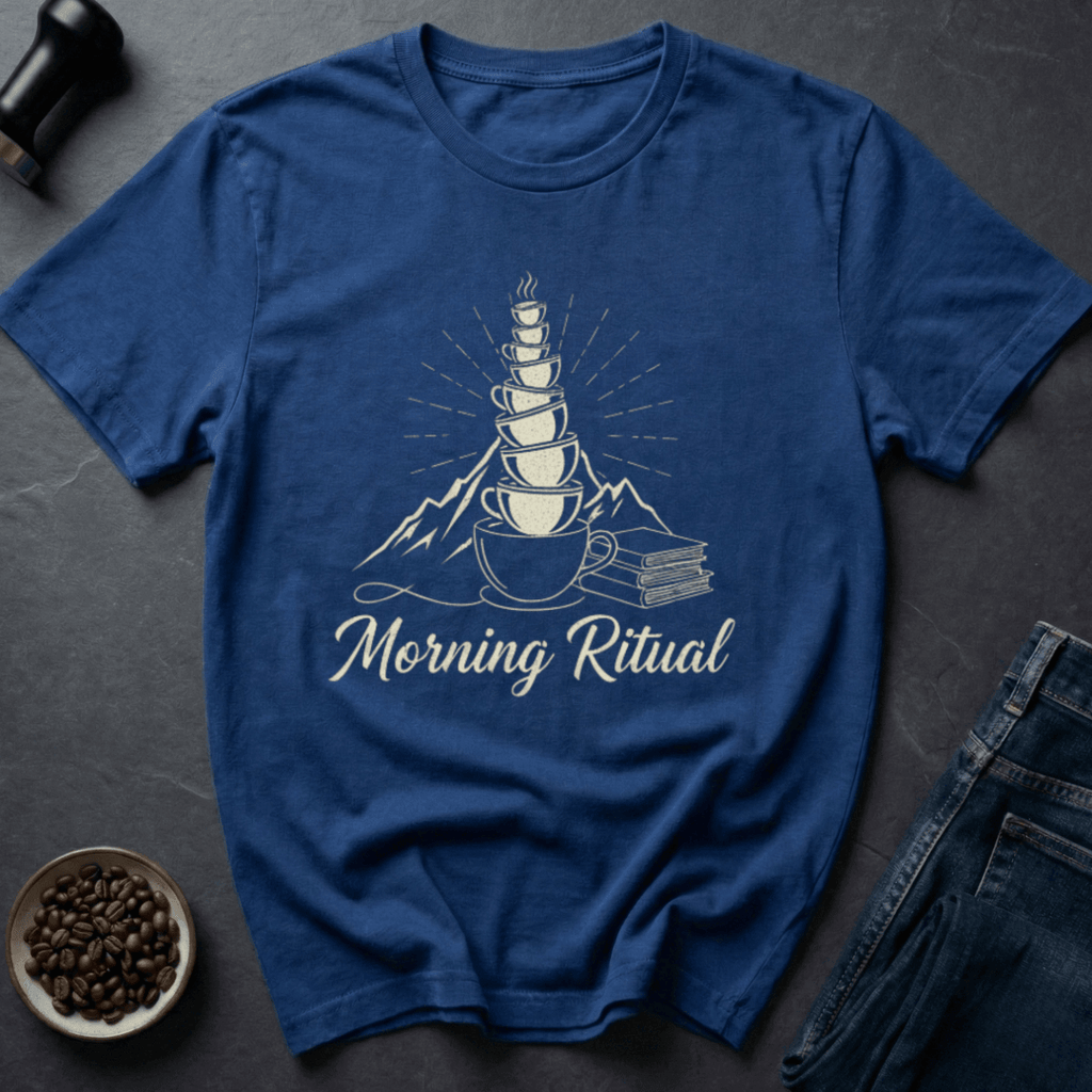 Coffee graphic Morning Ritual T-Shirt in Dark Chocolate / S by Caffeine Dept