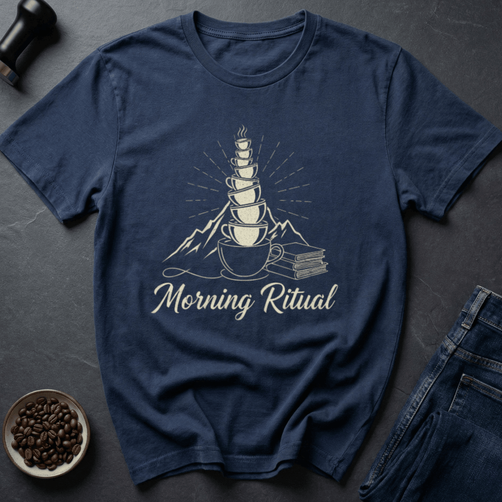 Coffee graphic Morning Ritual T-Shirt in Dark Chocolate / S by Caffeine Dept