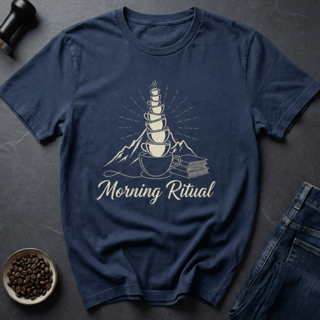 Coffee graphic Morning Ritual T-Shirt in Dark Chocolate / S by Caffeine Dept