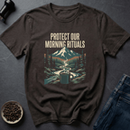 Coffee graphic Morning Ritual T-Shirt in Royal / S by Caffeine Dept