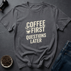 Coffee graphic Morning Rules T-Shirt in Black / S by Caffeine Dept