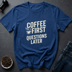 Coffee graphic Morning Rules T-Shirt in Black / S by Caffeine Dept
