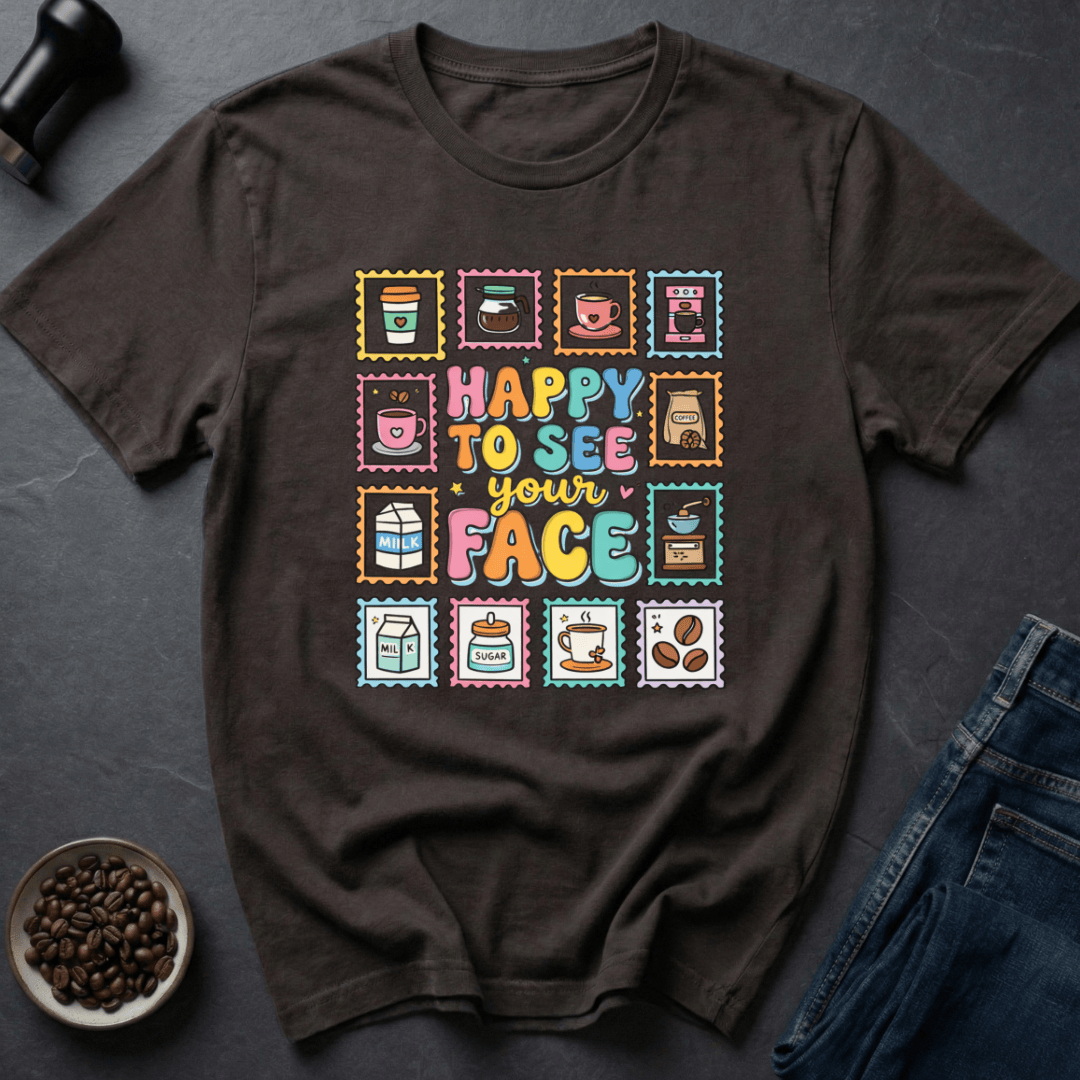 Coffee graphic Morning Smile T-Shirt in Navy / S by Caffeine Dept