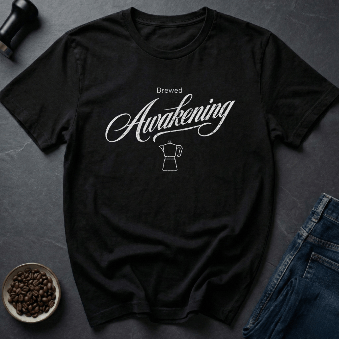 Coffee graphic Morning Twist T-Shirt in Black / S by Caffeine Dept