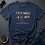Coffee graphic Morning Upgrade T-Shirt in Navy / S by Caffeine Dept