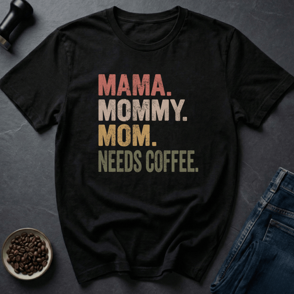 Coffee graphic Mother Fueled T-Shirt in Black / S by Caffeine Dept