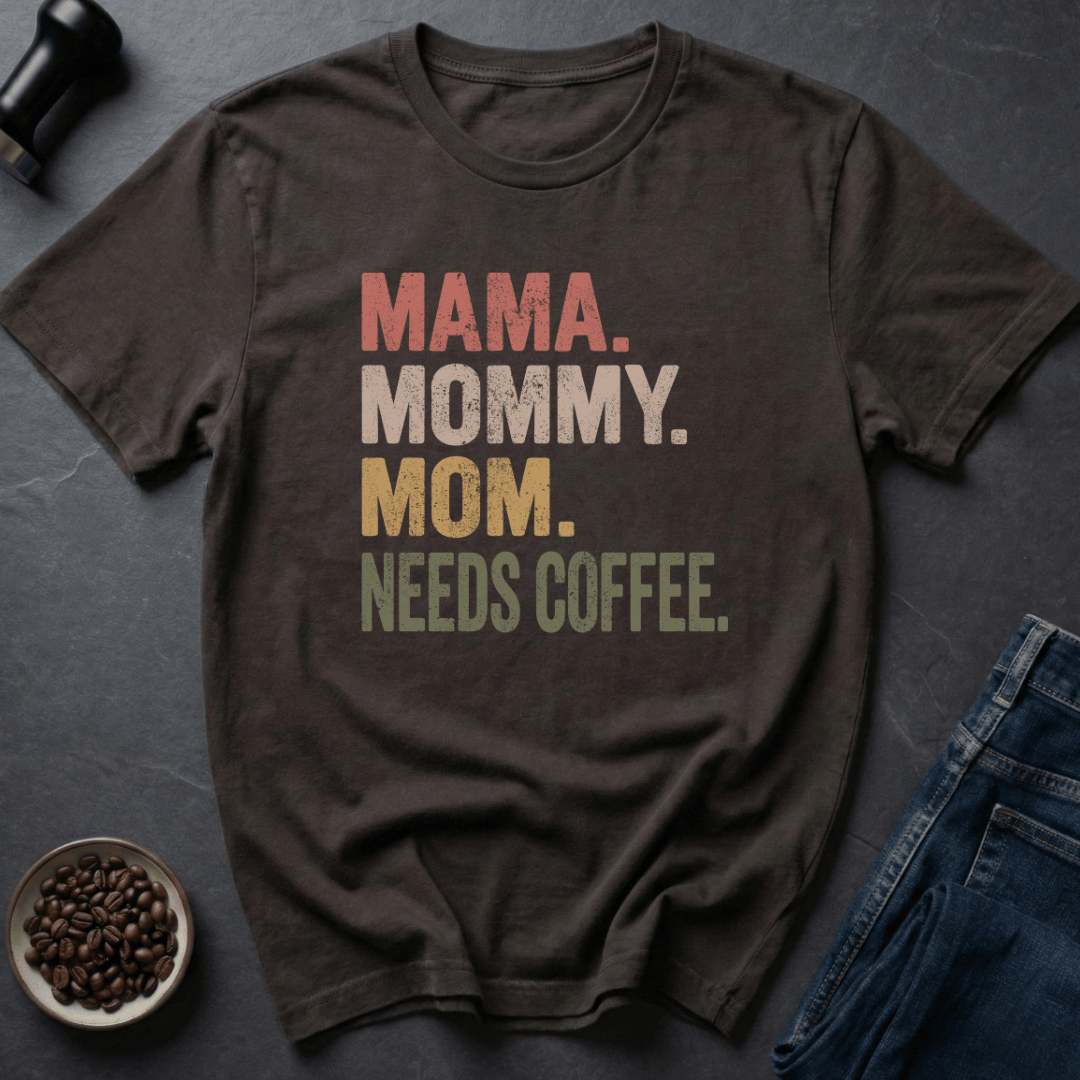 Coffee graphic Mother Fueled T-Shirt in Dark Chocolate / S by Caffeine Dept