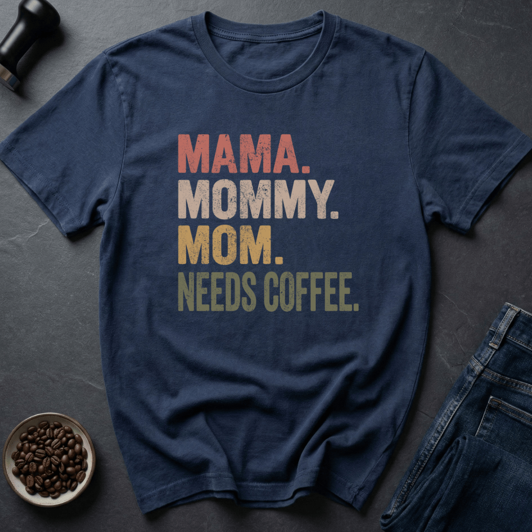Coffee graphic Mother Fueled T-Shirt in Navy / S by Caffeine Dept