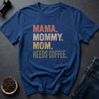 Coffee graphic Mother Fueled T-Shirt in Royal / S by Caffeine Dept