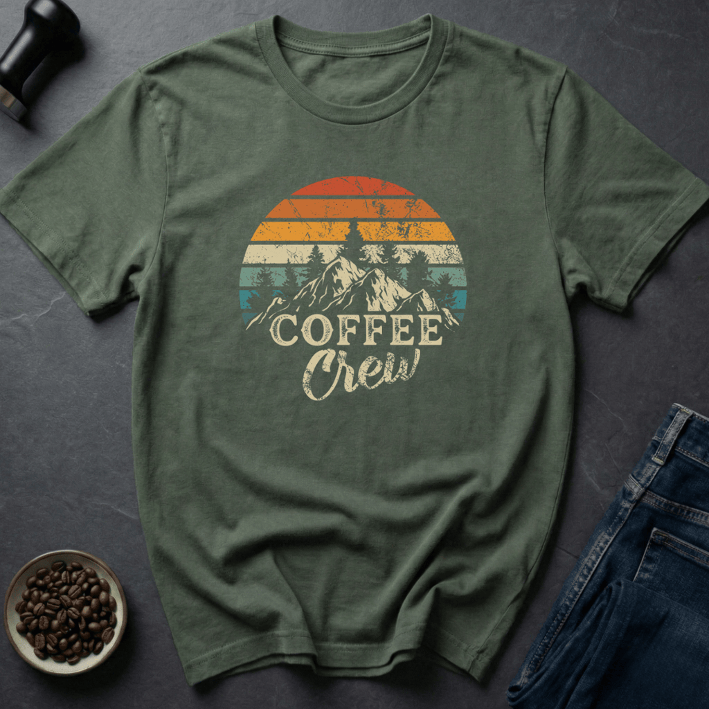Coffee graphic Mountain Roast T-Shirt in Military Green / S by Caffeine Dept