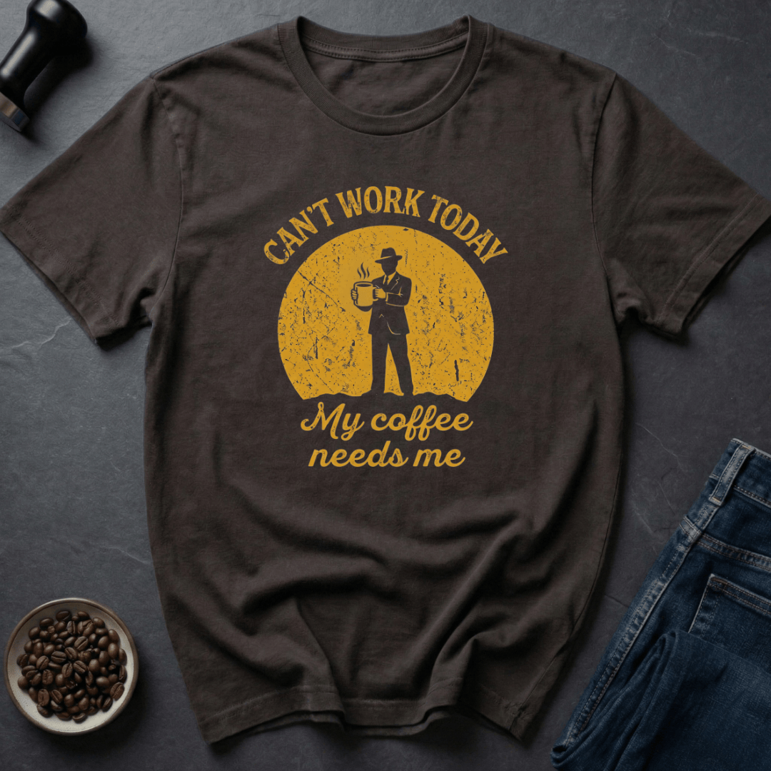 Coffee graphic Mug Priority T-Shirt in Dark Chocolate / S by Caffeine Dept