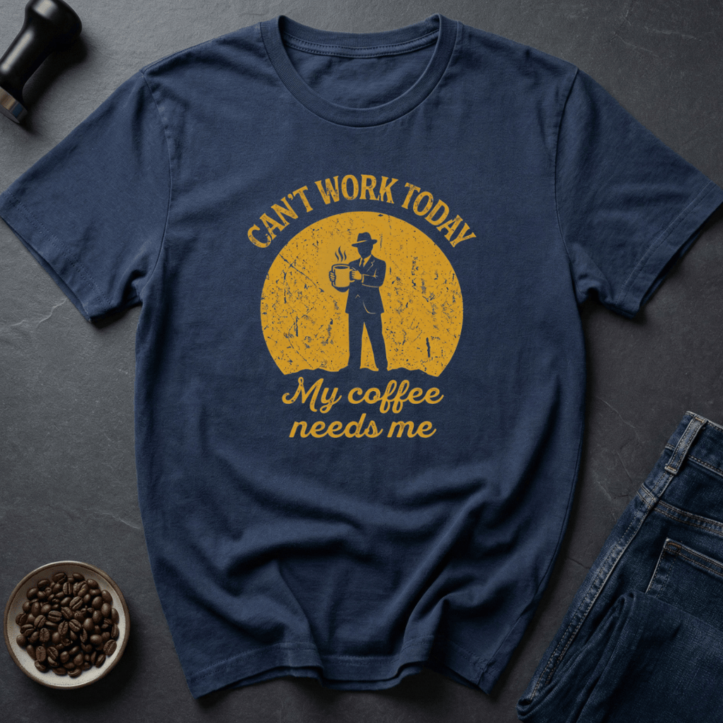 Coffee graphic Mug Priority T-Shirt in Navy / S by Caffeine Dept