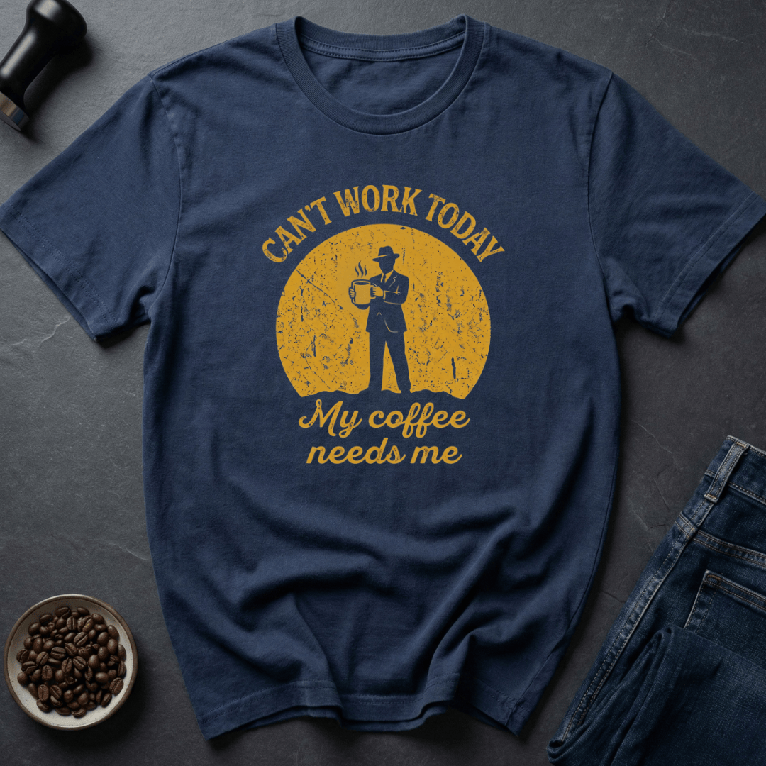 Coffee graphic Mug Priority T-Shirt in Navy / S by Caffeine Dept