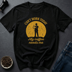 Coffee graphic Mug Priority T-Shirt in Black / S by Caffeine Dept