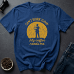 Coffee graphic Mug Priority T-Shirt in Royal / S by Caffeine Dept