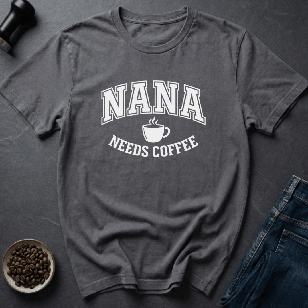 Coffee graphic Nana Coffee T-Shirt in Heather Red / S by Caffeine Dept