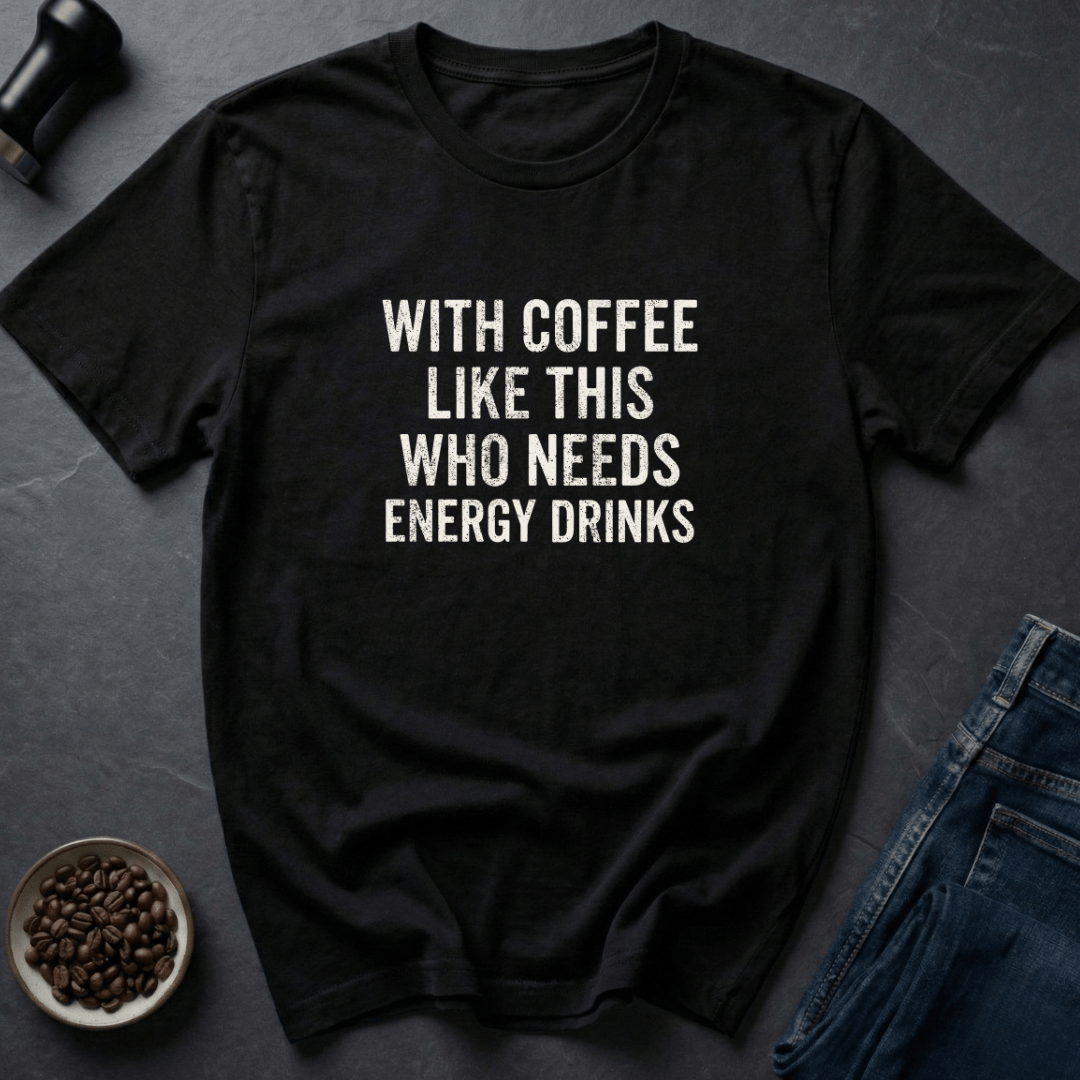 Coffee graphic Natural Energy T-Shirt in Black / S by Caffeine Dept