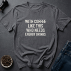 Coffee graphic Natural Energy T-Shirt in Charcoal / S by Caffeine Dept