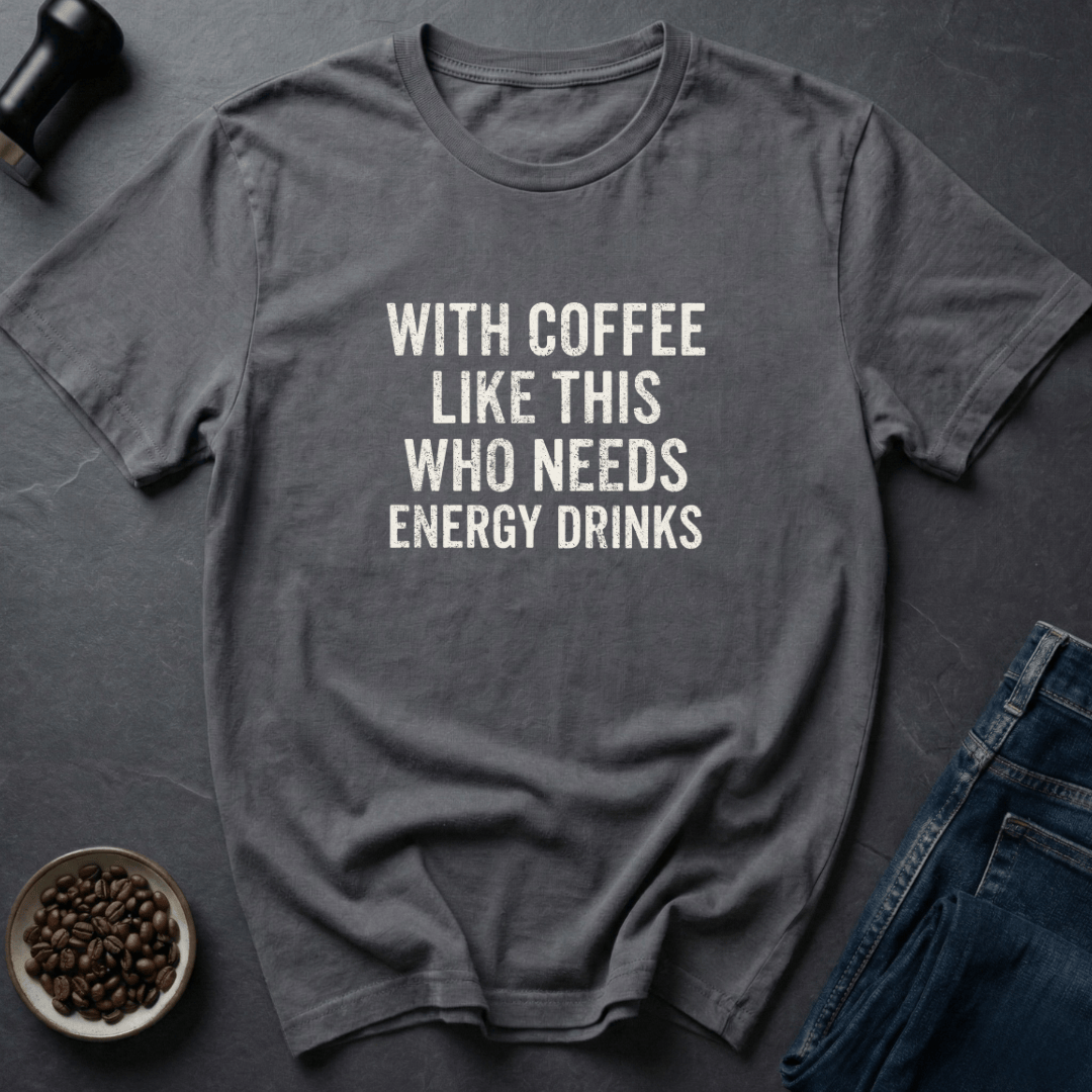 Coffee graphic Natural Energy T-Shirt in Charcoal / S by Caffeine Dept