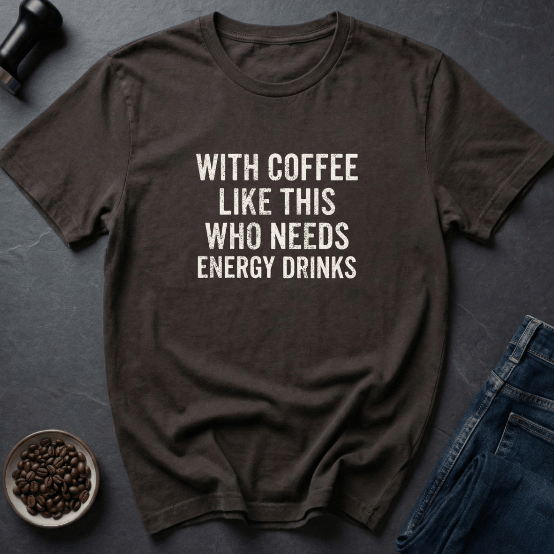 Coffee graphic Natural Energy T-Shirt in Dark Chocolate / S by Caffeine Dept