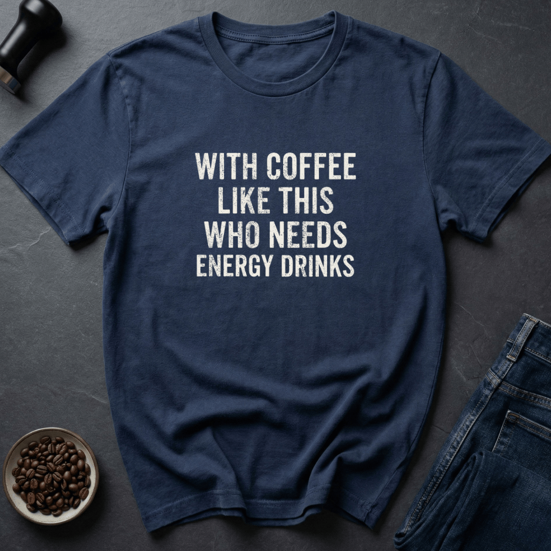 Coffee graphic Natural Energy T-Shirt in Navy / S by Caffeine Dept