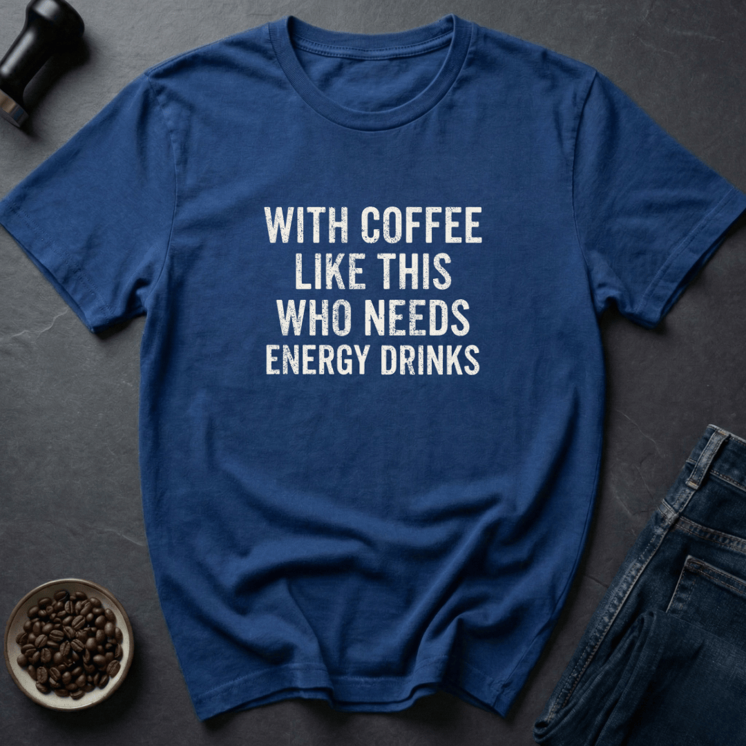 Coffee graphic Natural Energy T-Shirt in Royal / S by Caffeine Dept
