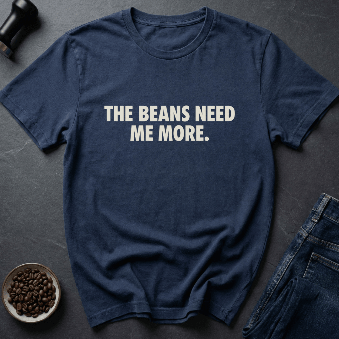 Coffee graphic Need Beans T-Shirt in Navy / S by Caffeine Dept