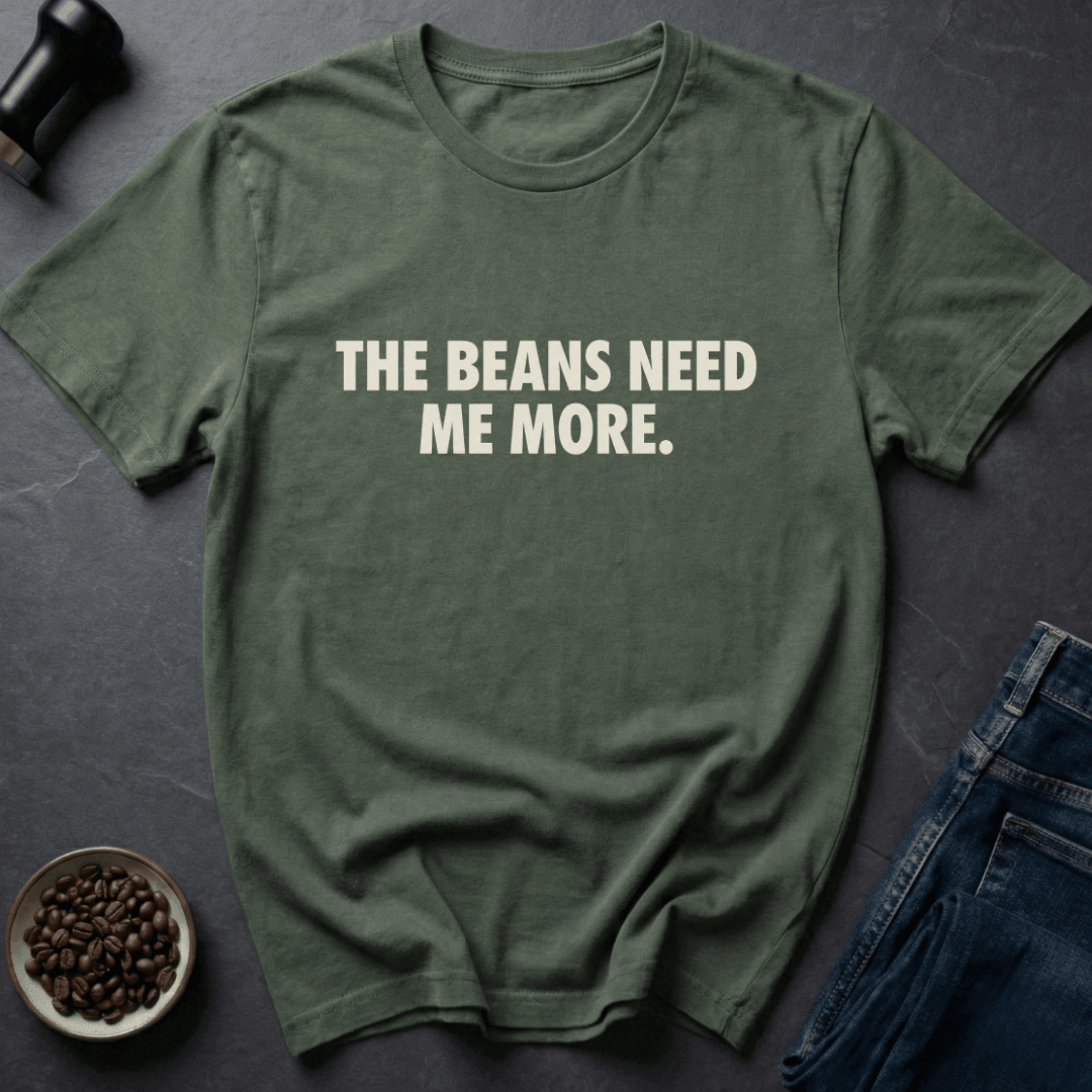 Coffee graphic Need Beans T-Shirt in Navy / S by Caffeine Dept