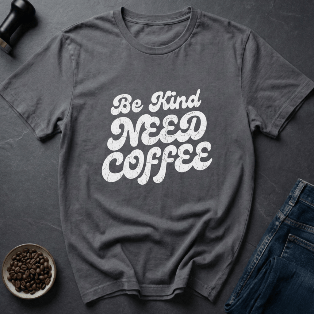 Coffee graphic Need Coffee T-Shirt in Charcoal / S by Caffeine Dept