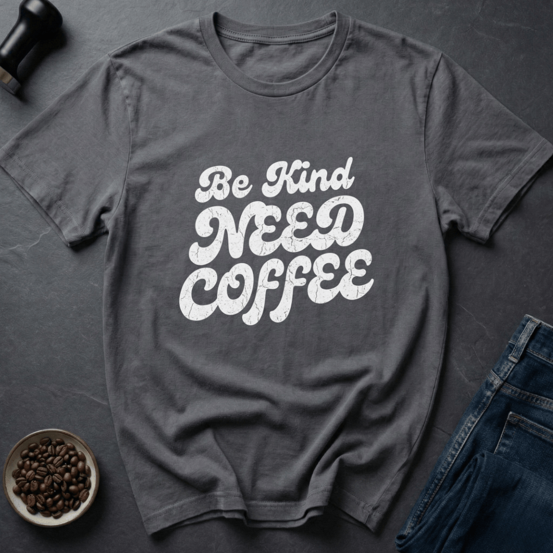 Coffee graphic Need Coffee T-Shirt in Charcoal / S by Caffeine Dept