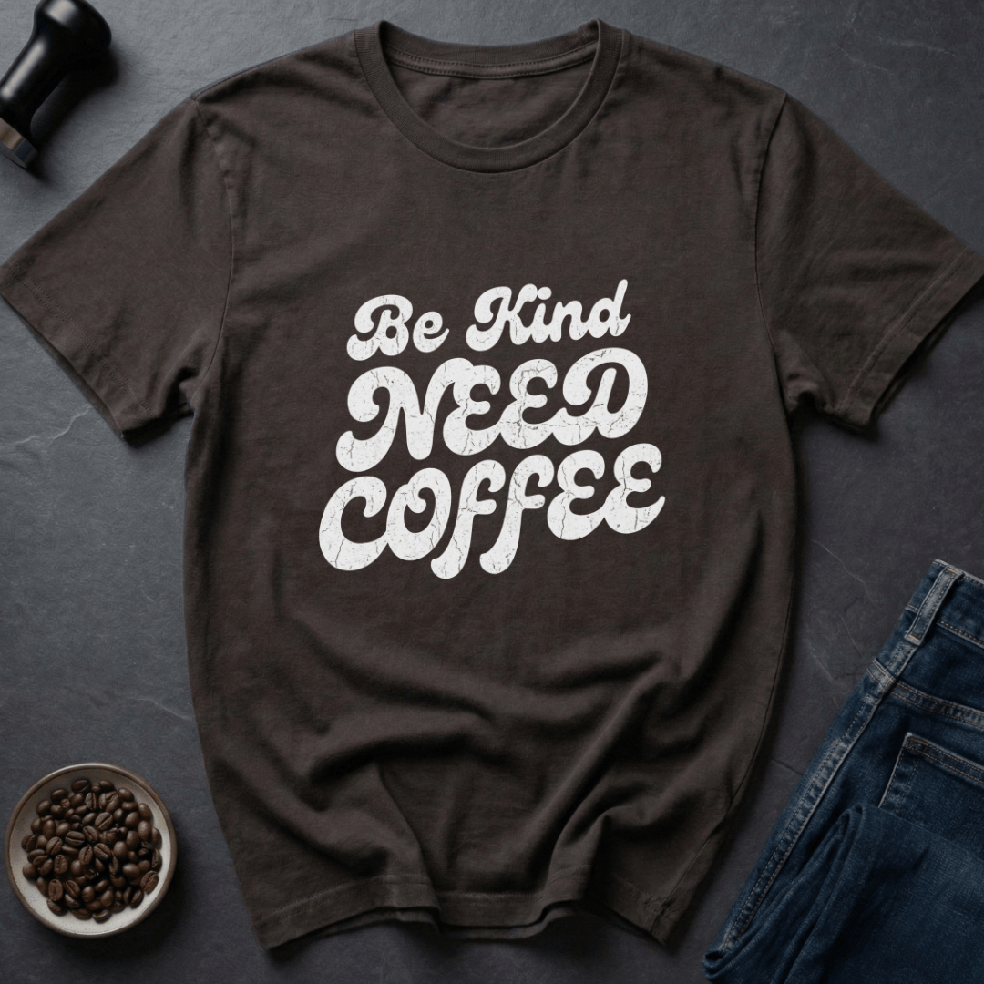 Coffee graphic Need Coffee T-Shirt in Charcoal / S by Caffeine Dept