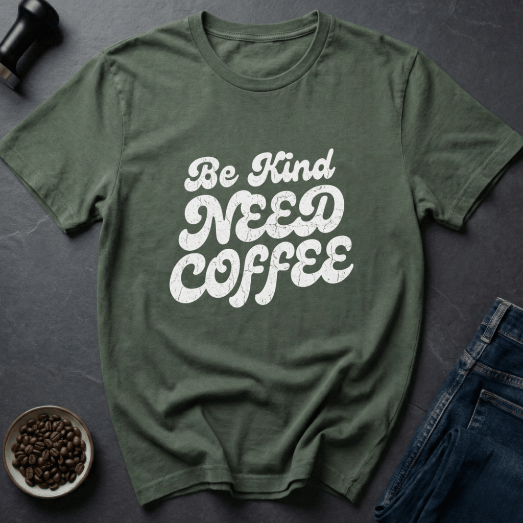 Coffee graphic Need Coffee T-Shirt in Charcoal / S by Caffeine Dept