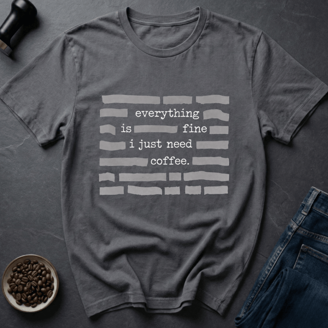 Coffee graphic Need Coffee T-Shirt in Charcoal / S by Caffeine Dept