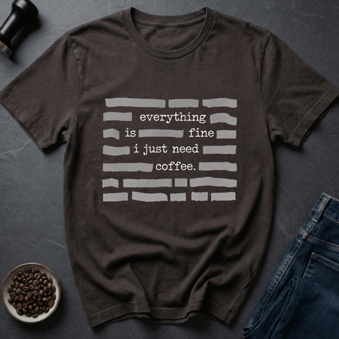 Coffee graphic Need Coffee T-Shirt in Charcoal / S by Caffeine Dept