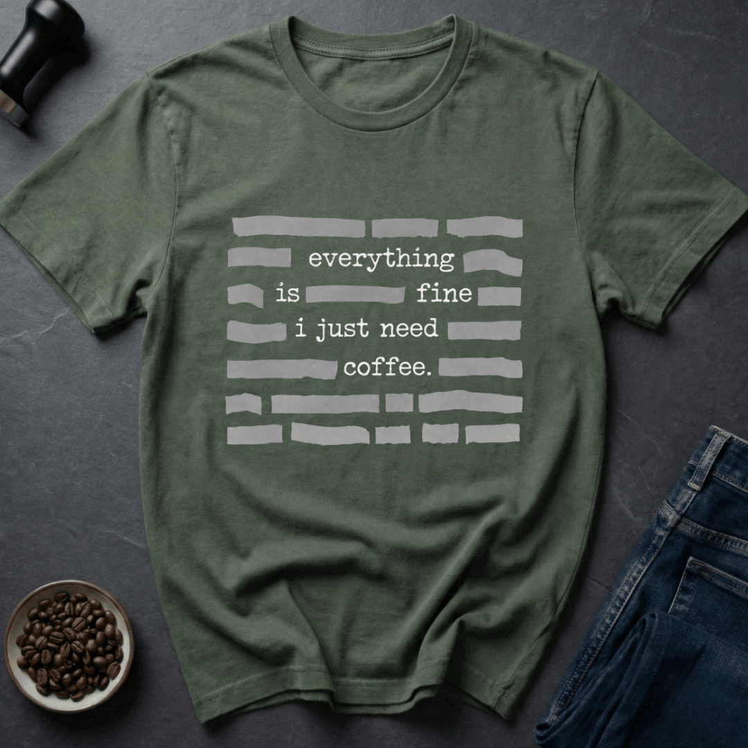 Coffee graphic Need Coffee T-Shirt in Charcoal / S by Caffeine Dept
